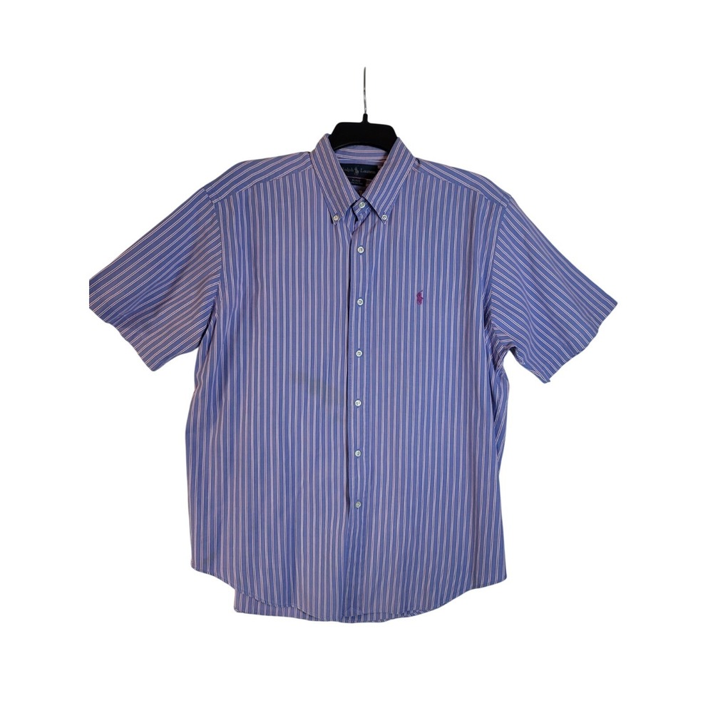 Ralph Lauren Blake Shirt Mens L Button Down Striped‎ Cotton Casual